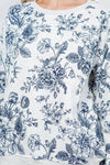 Peony Floral Fleece Sweatshirt