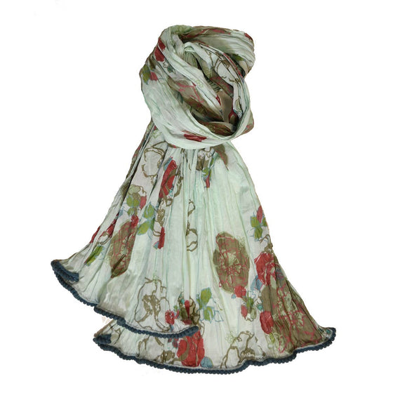 Crinkled Cotton Scarf - Papillon Sea