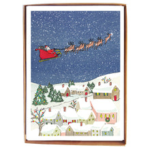  Santa Over Village - box of 8
