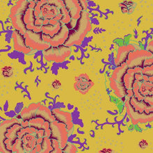  Crinkled Cotton Scarf - Peonies Yellow