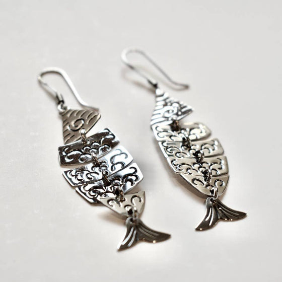 Swimming Fish Dangle Earrings