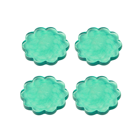 Daisy Coaster Blue S/4