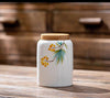 Elegant White Ceramic Tea Jar