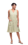 Poppie Dress in Green White Houndstooth