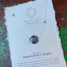  Zebra Jasper + Aquamarine + Silk