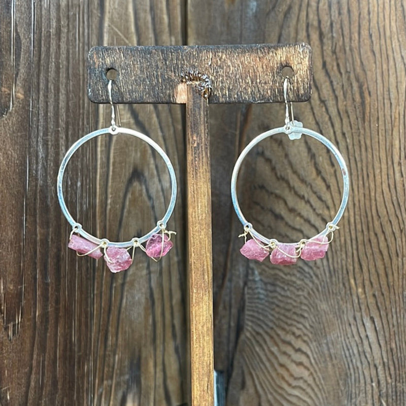Tourmaline Hoop Earrings