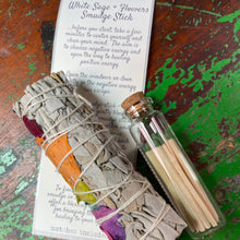  White Sage + Flowers Smudge Bundle