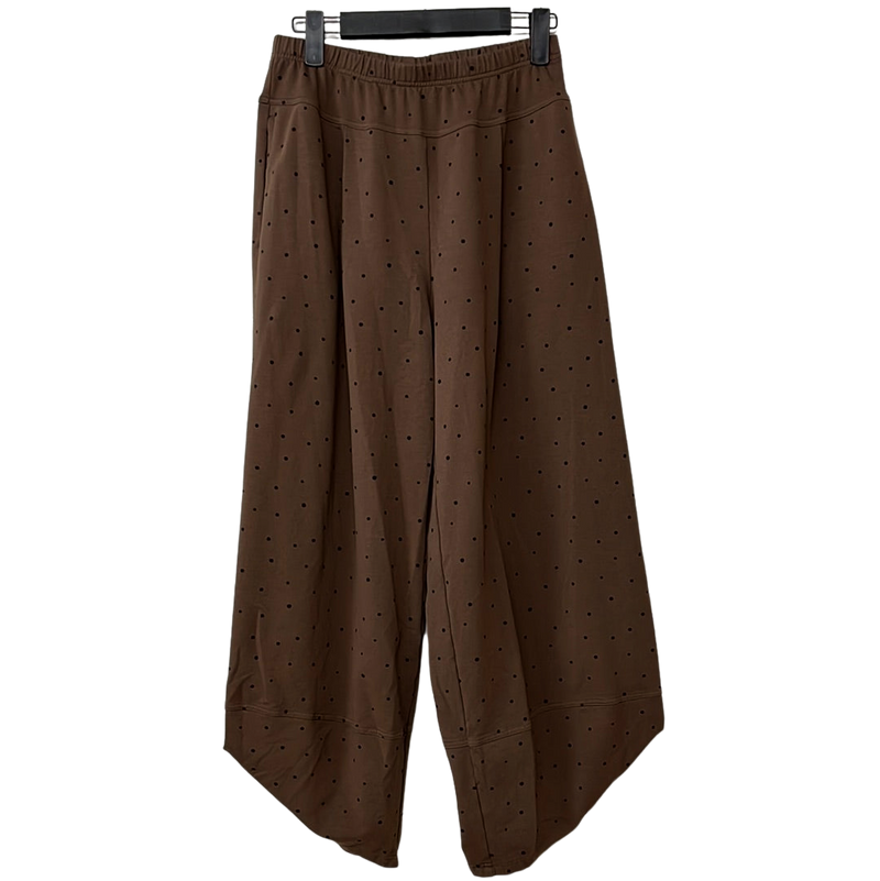 Lantern Pants with Button Leg in Dots