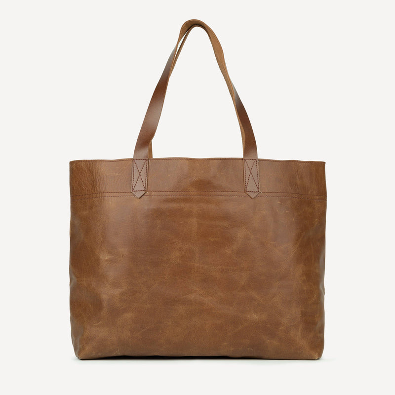 Leather Bucket Tote - Sage Refraction