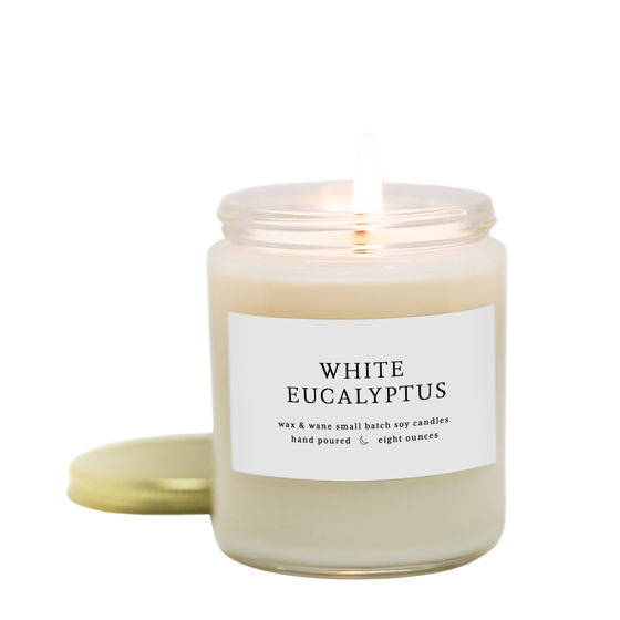 White Eucalyptus Modern Soy Candle