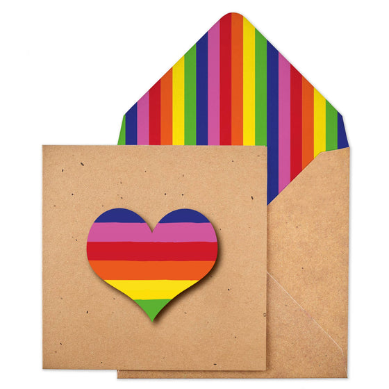 Rainbow Heart Card