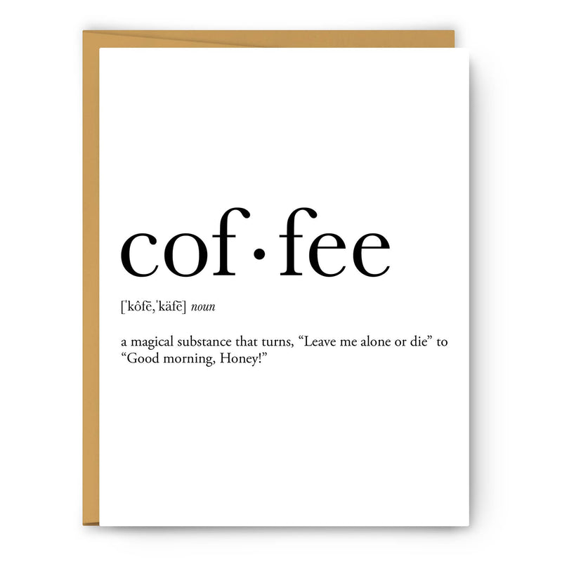 Coffee Definition (magical) - Greeting Card