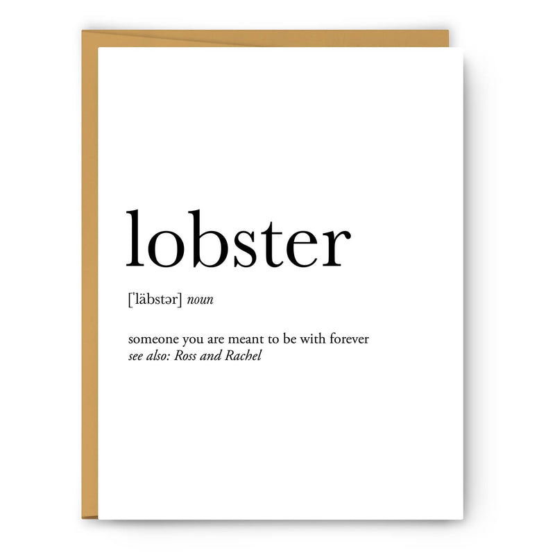 Lobster Definition - Greeting Card