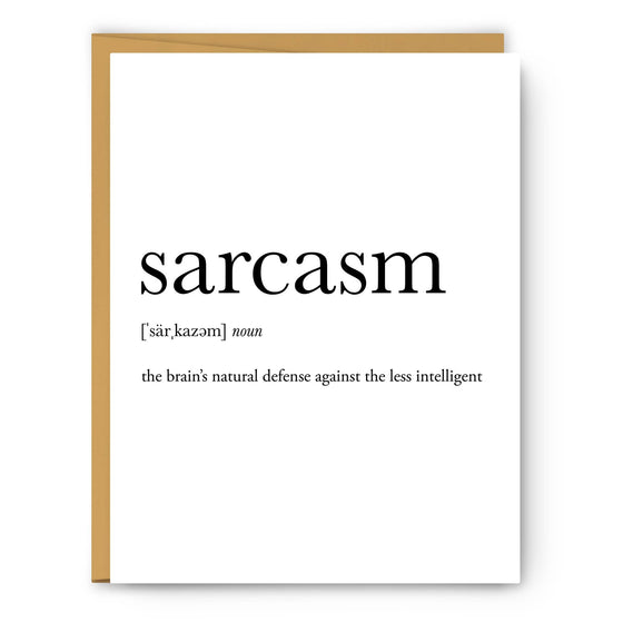Sarcasm Definition - Greeting Card