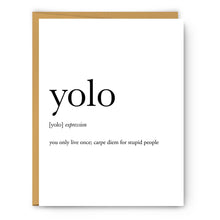  YOLO Definition - Everyday Card