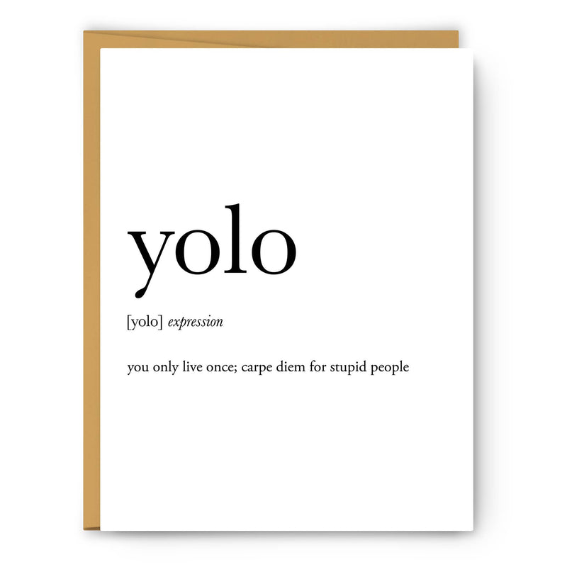 YOLO Definition - Everyday Card