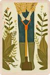GARDENER wooden postcard