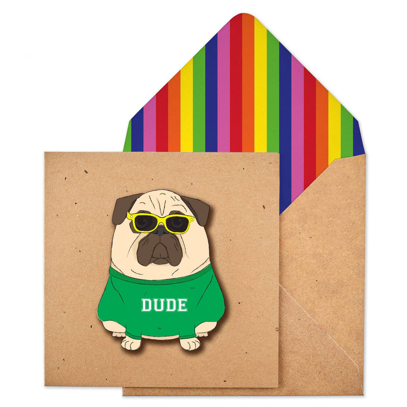 Dude Pug Card
