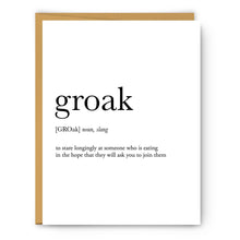  Groak Definition - Greeting Card