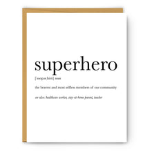  Superhero Definition - Greeting Card