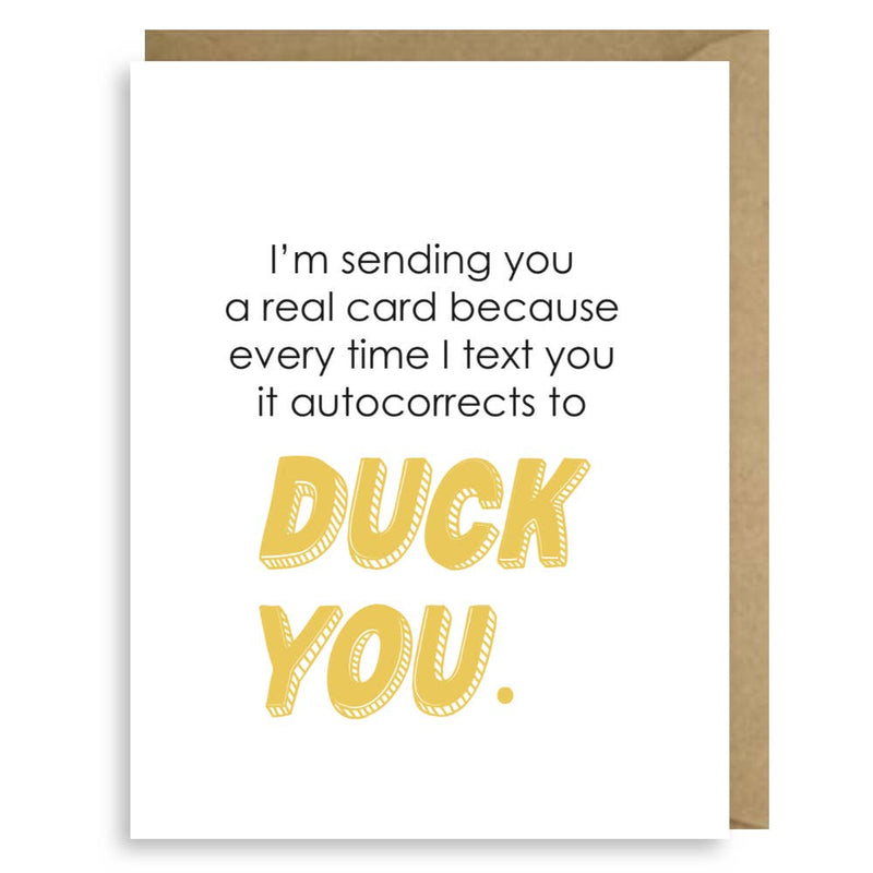 Duck You Card