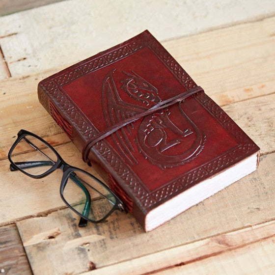 Celtic Dragon Leather Journal - Dragon Leather Notebook