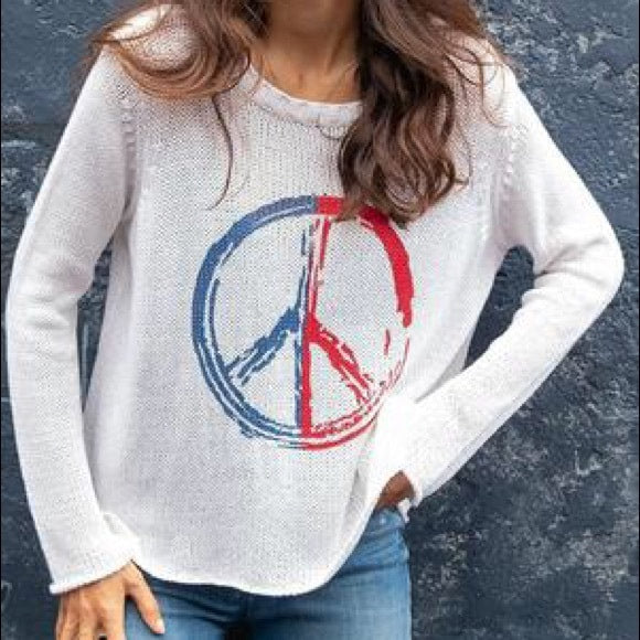 American Peace Sign Sweater