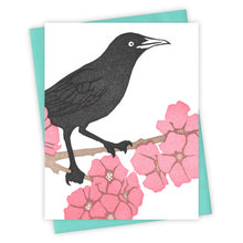  Cherry Blossom Grackle Card