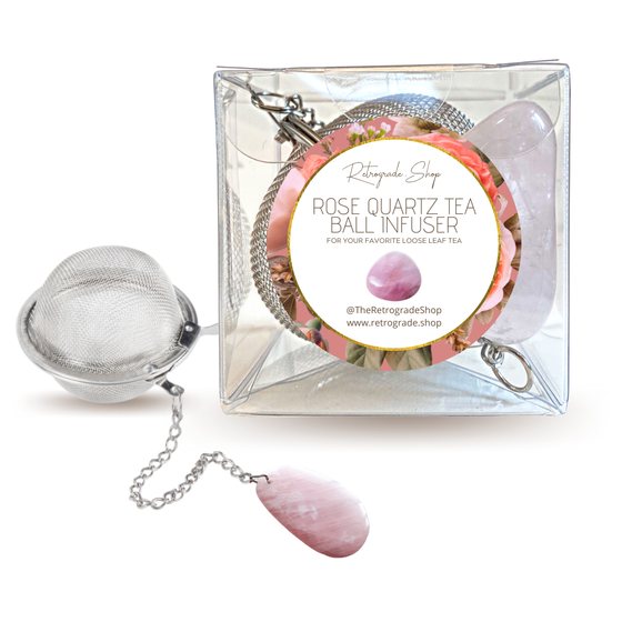Rose Quartz Crystal Gemstone 2-Inch Tea Ball Infuser