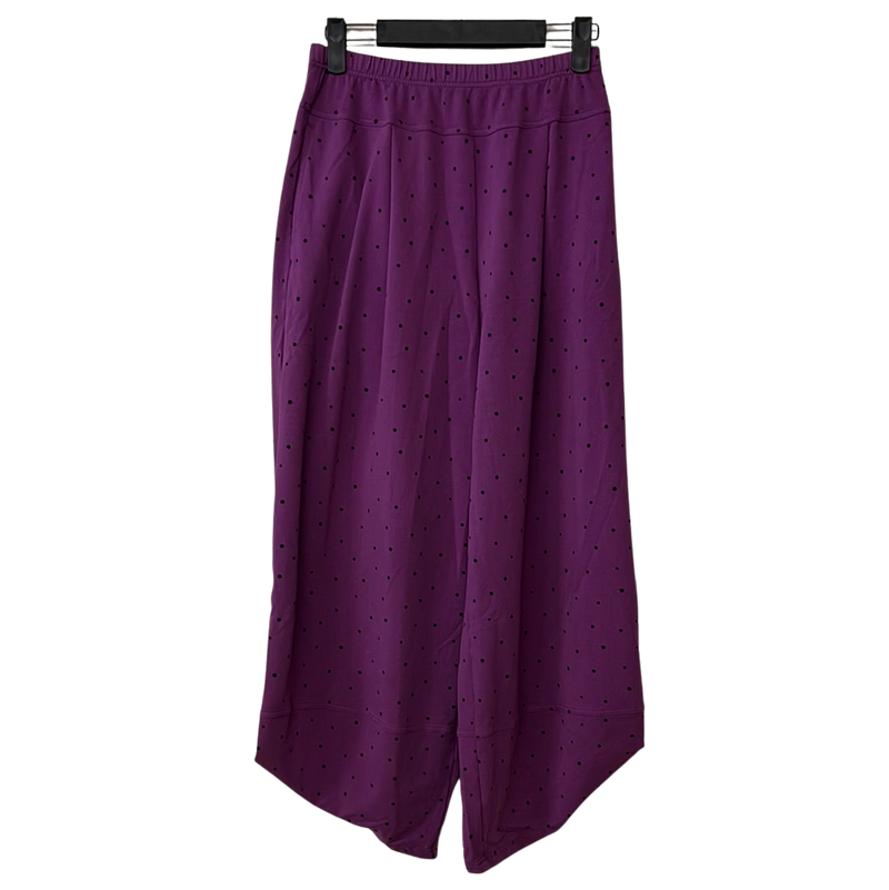 Lantern Pants with Button Leg in Dots