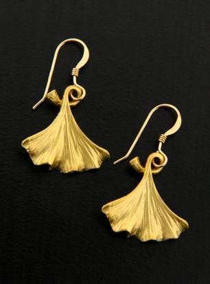 Golden Ginkgo Earrings