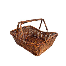  Rectangle Handmade Willow basket w/ foldable Handle
