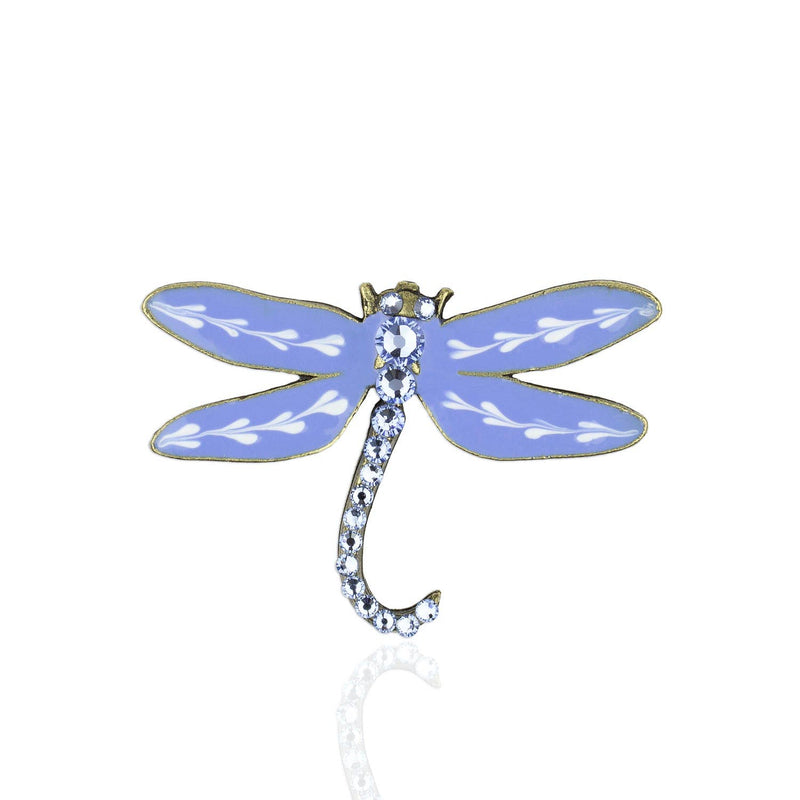 Emese Crystal Dragonfly Pin