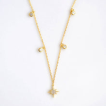  Starburst With Multi-Dangle CZ Necklace