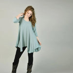 HILINE bias flared tunic