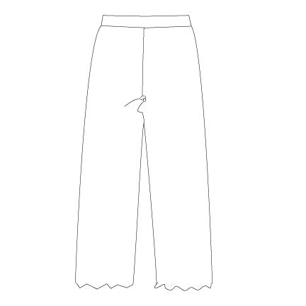 Relaxed Lettuce Edge Crop Pant
