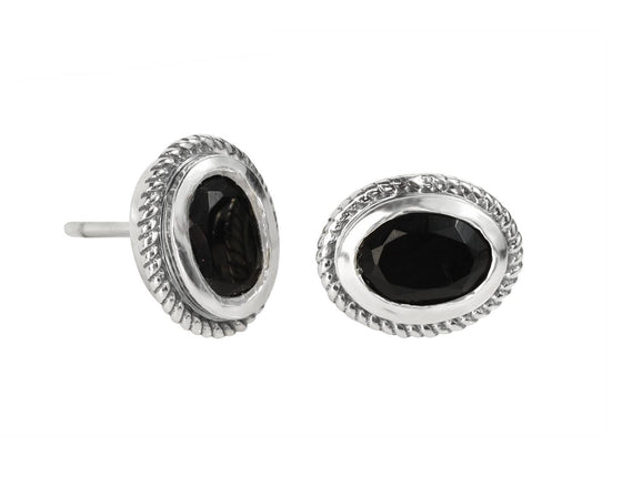 Black Onyx Solid 925 Sterling Silver Stud Earrings Jewelry