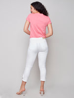 Crop Jean with Bow in Peony