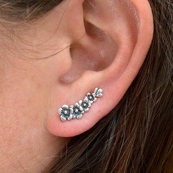 Cherry Blossom Ear Climbers