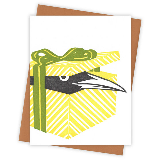 Gift-wrapped Grackle Card
