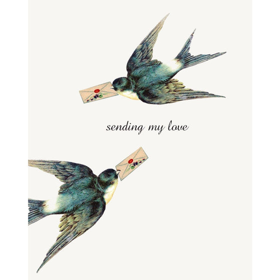 Sending My Love • A-2 Greeting Card
