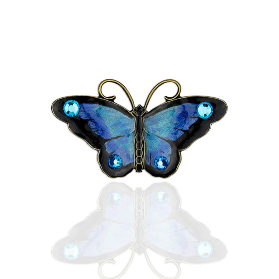 Psyche Blue  Butterfly Brooch