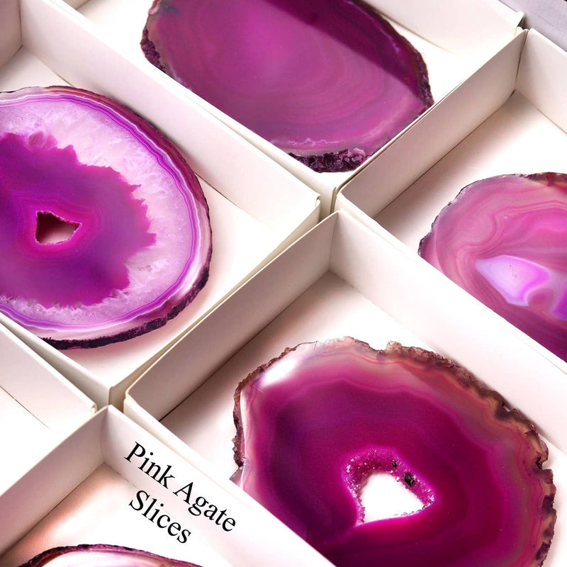 Pink Agate Slices