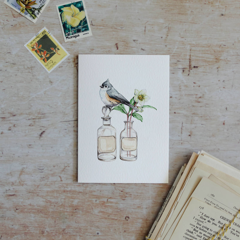 Botanical Bird Greetings Card
