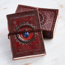  Handcrafted Medium Embossed Stoned Leather Journal