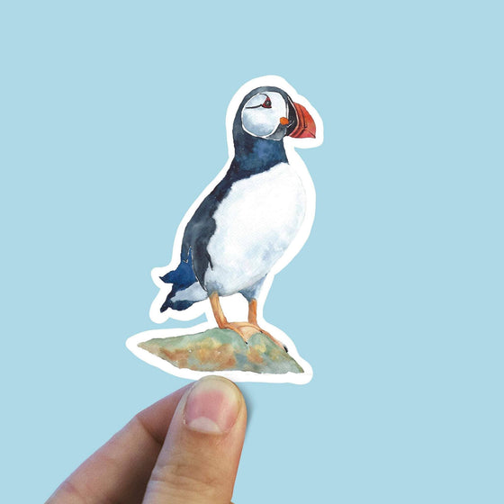 Watercolor Puffin Vinyl Sticker