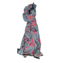  Crinkled Cotton Scarf - Taj Blue