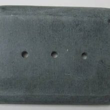  Soapstone Grey Rectangle Concave Grey 3 Hole Soap Dish