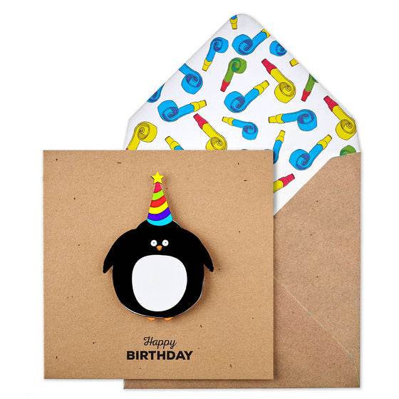 Happy Birthday Penguin Card