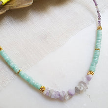  Amethyst + Amazonite Necklace